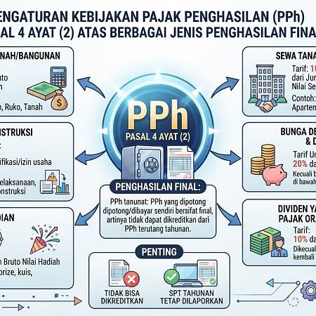 Pengaturan Kebijakan Pajak Penghasilan Pasal 4 Ayat (2) atas Berbagai Jenis Penghasilan Final