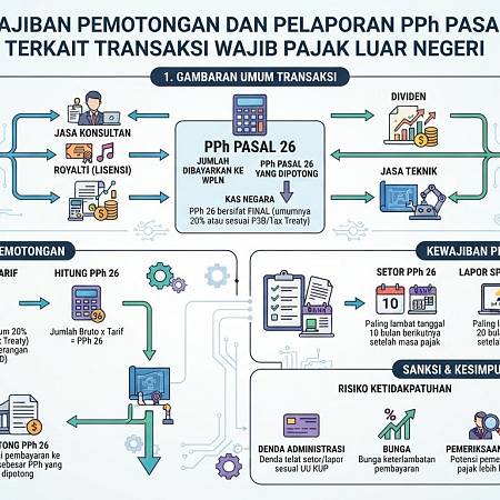 Kewajiban Pemotongan dan Pelaporan PPh Pasal 26 Terkait Transaksi Wajib Pajak Luar Negeri