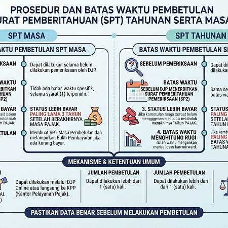 Prosedur dan Batas Waktu Pembetulan Surat Pemberitahuan (SPT) Tahunan Serta Masa